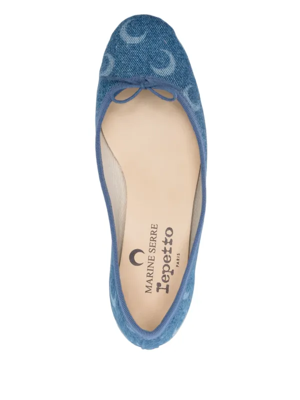 Marine Serre x Camille Repetto 30mm Moon-print Pumps | Blue Marine Serre x Camille Repetto 30mm Moon-print Pumps | Blue