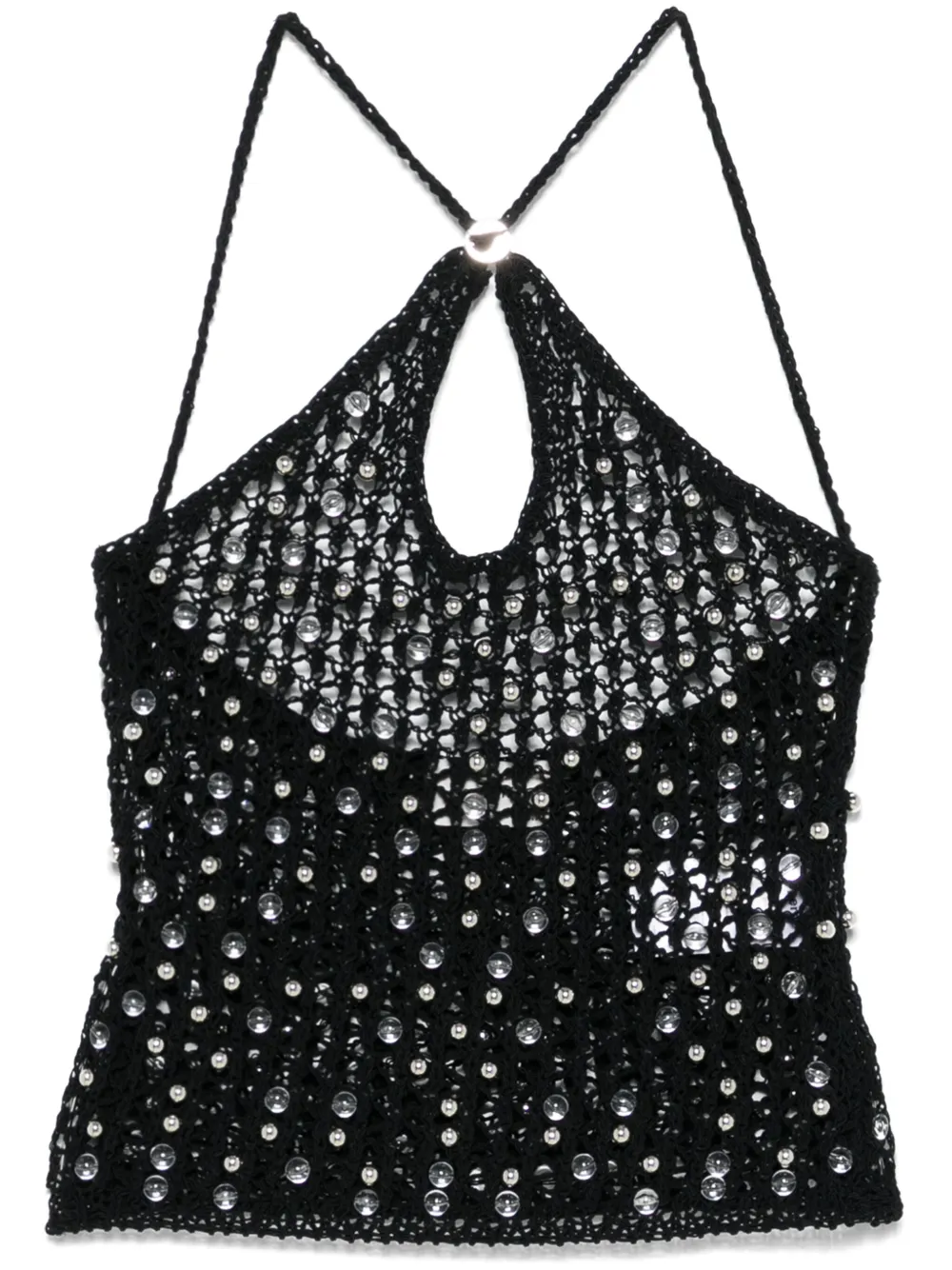 Coperni beaded knitted top | Black | Image 1