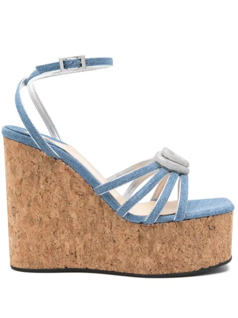 MACH & MACH 125mm heart-appliqué sandals 