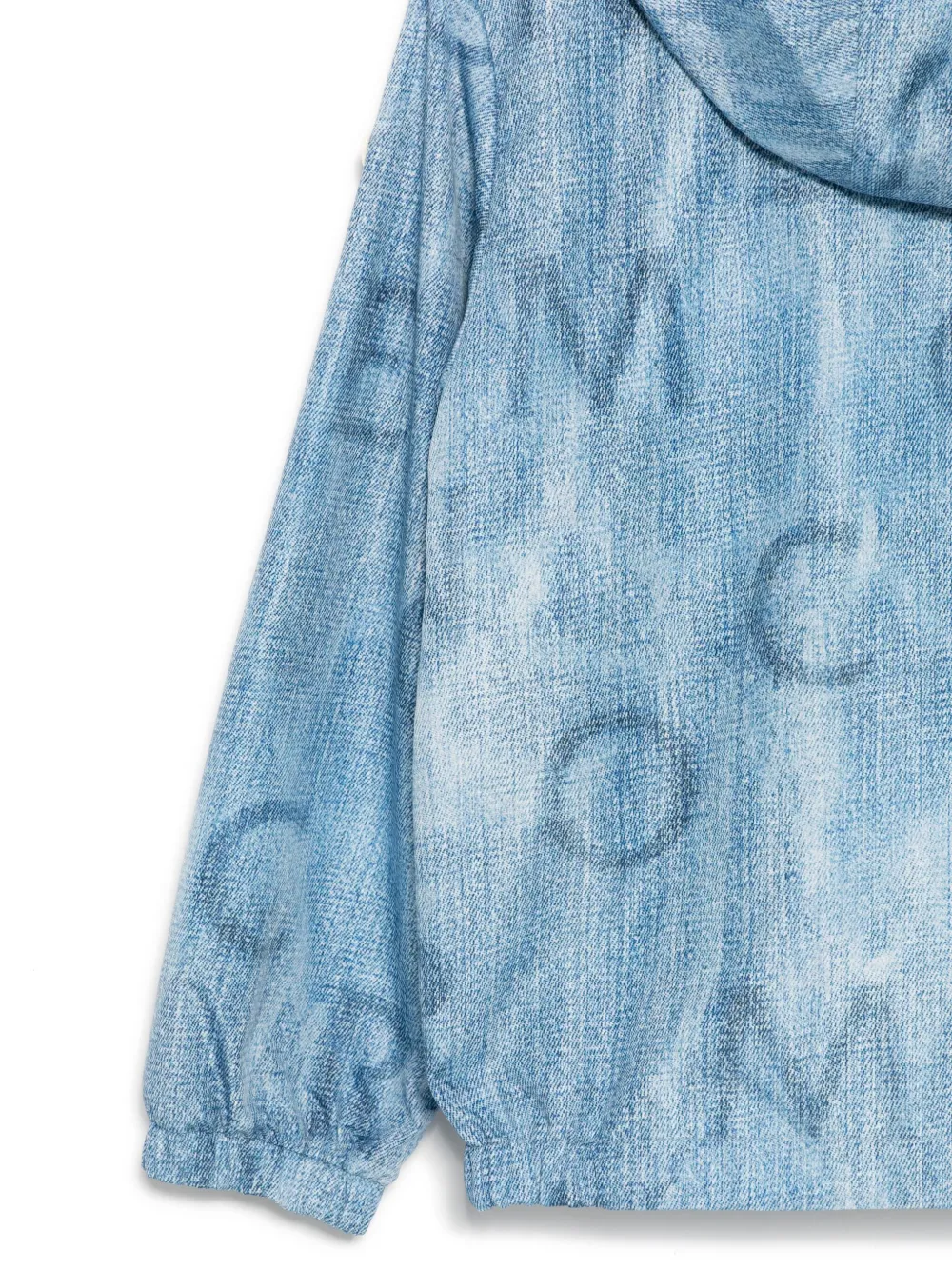 Moncler Enfant Jack met denim-print Blauw