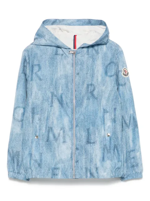 Moncler Enfant denim-print jacket