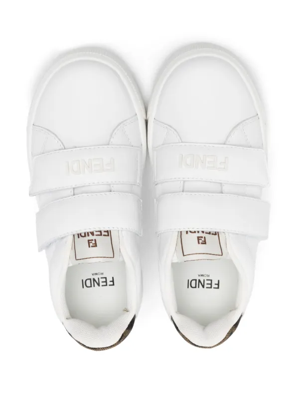 Fendi Kids Leather Sneakers | White | FARFETCH