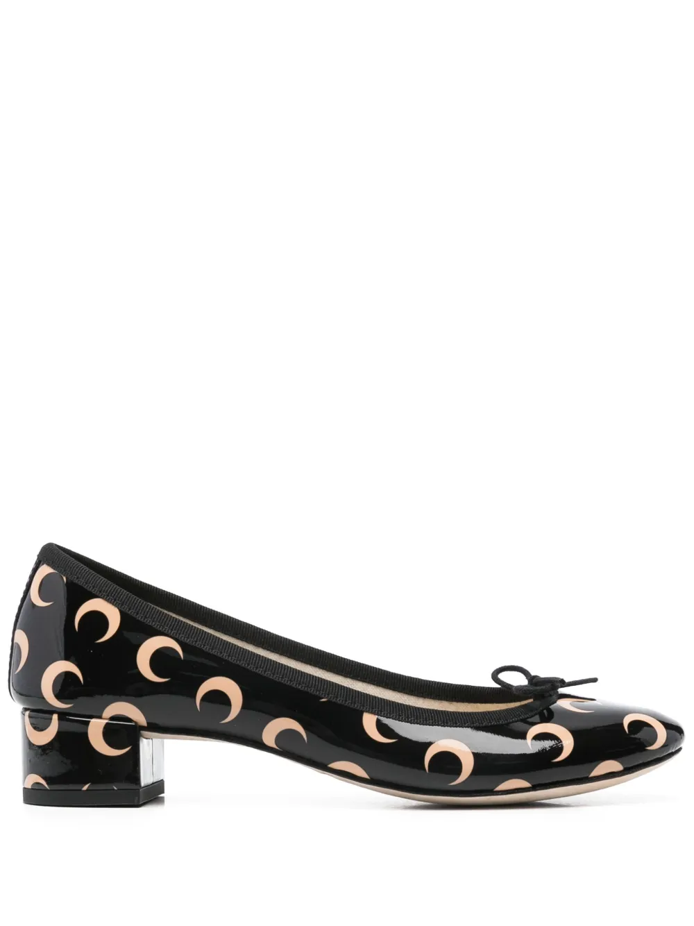 Marine Serre x Repetto 30mm Camille pumps Black