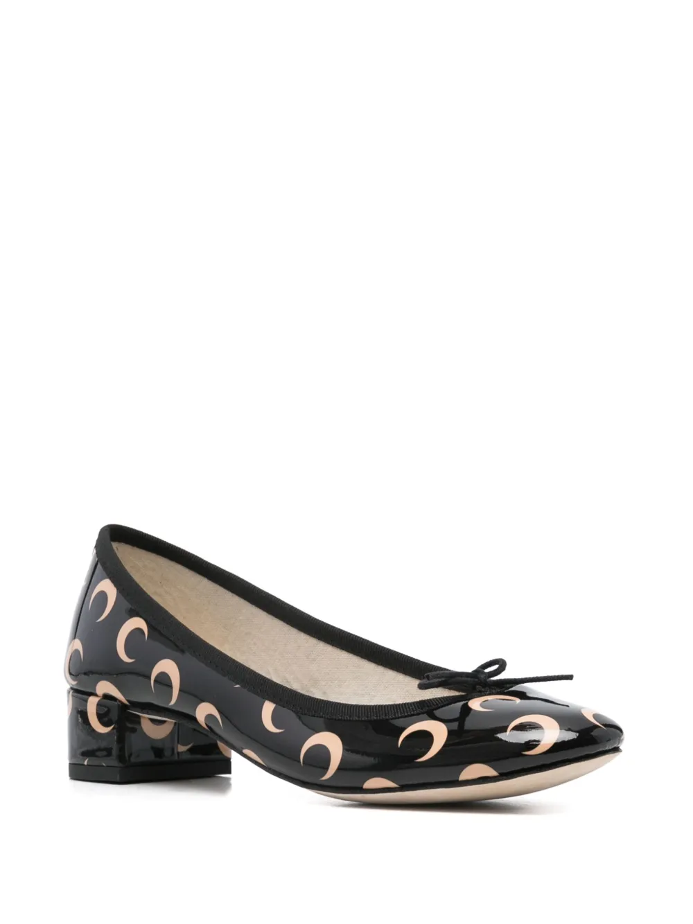 Marine Serre x Repetto 30 mm Camille pumps - Zwart