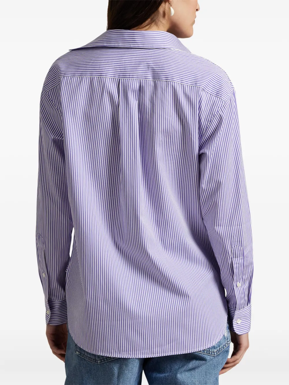 Polo Ralph Lauren striped long-sleeve shirt Blauw