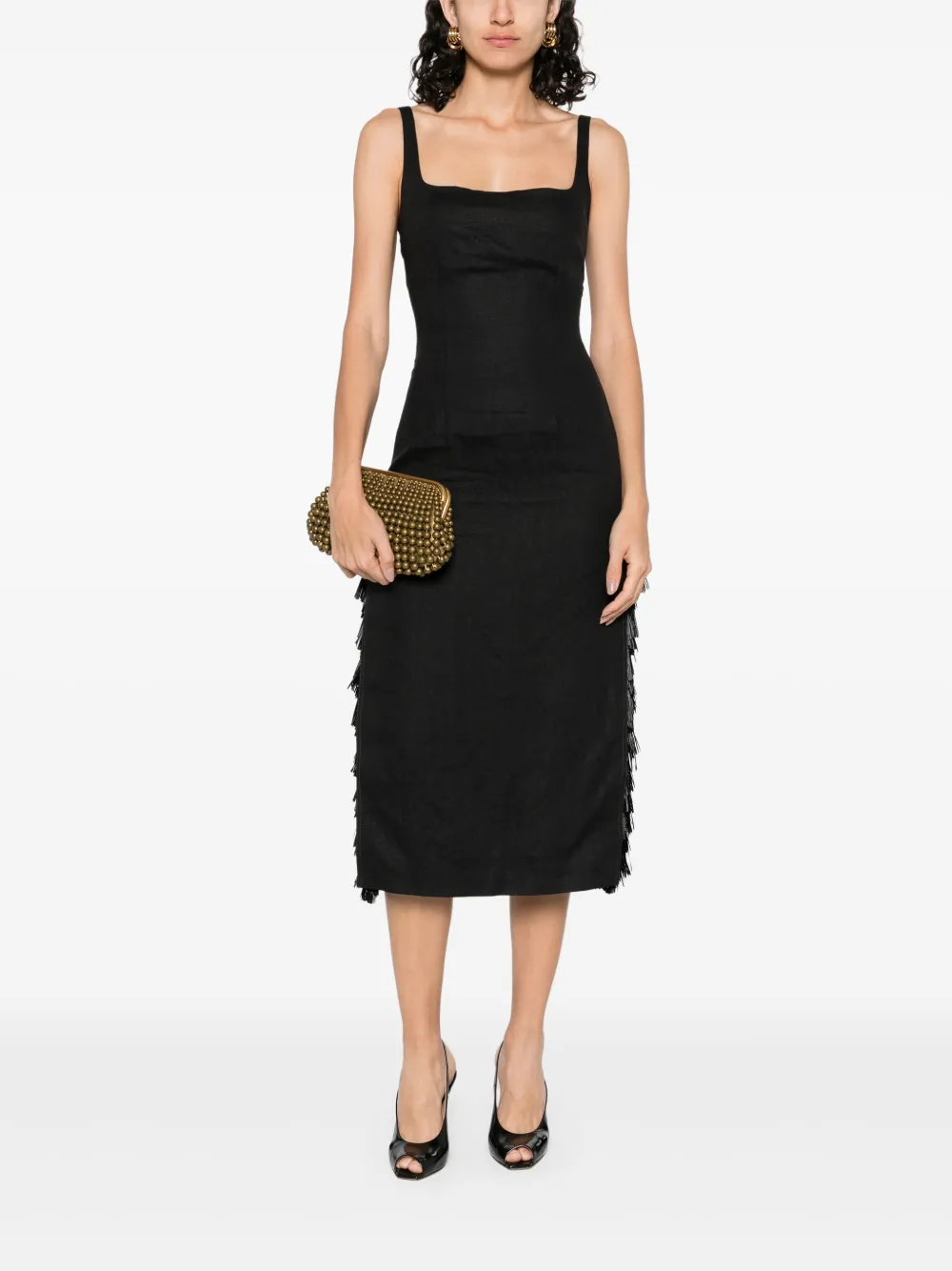 16Arlington Santina midi dress - Zwart