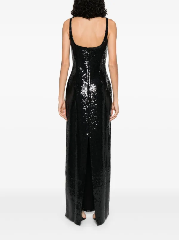 【関税込み】16Arlington ブラック Electra マキシドレス 16Arlington: Black Electra Maxi Dress | SSENSE 日本
