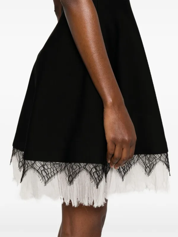 Alexander McQueen cobweb-lace Mini Dress | Black | FARFETCH