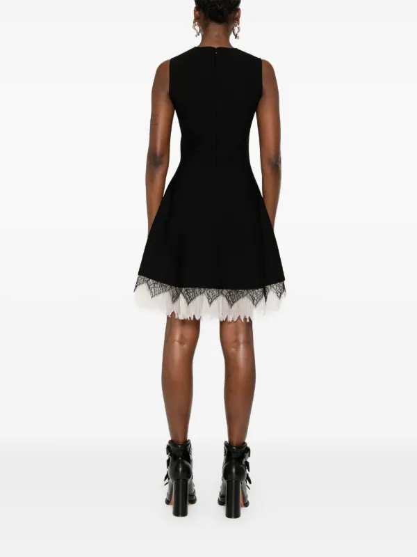 Alexander McQueen cobweb-lace Mini Dress | Black | FARFETCH