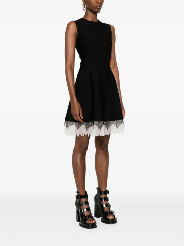 ワンピース Alexander McQueen Knotted detail mini dress ALEXANDER MCQUEEN - Leather Knot Mini Dress Alexander McQueen