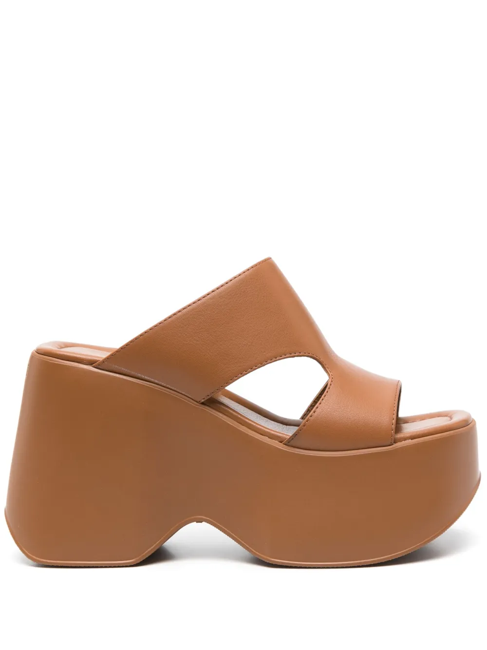 Vic Matie 100mm cut-out mules Brown