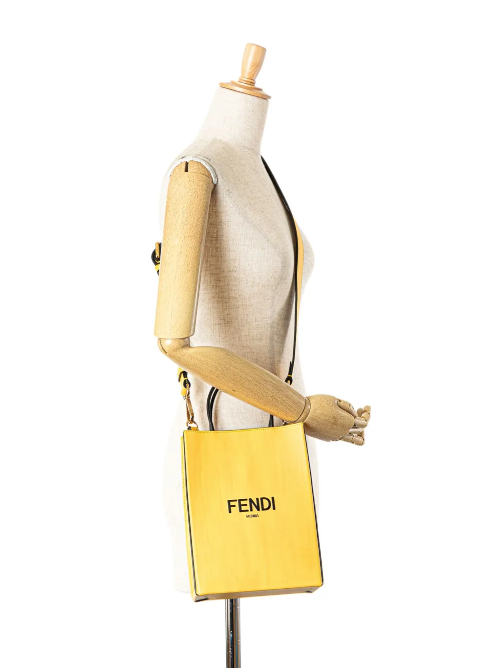 Fendi Pre-Owned 2010-2024 kleine Roma kalfsleren shopper - Geel