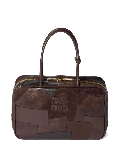 Miu Miu sac Beau en cuir - Marron - Miu Miu - Modalova