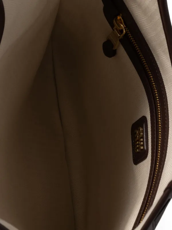 Miu Miu Ivy レザーハンドバッグ | ブラウン | FARFETCH JP