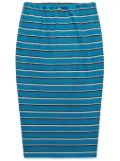 Prada striped piqué skirt - Blue