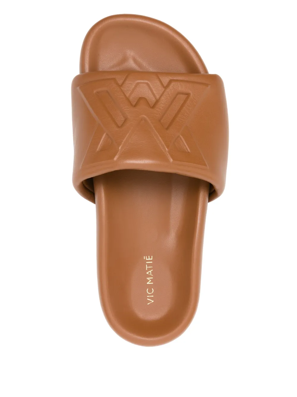 Vic Matie logo-debossed sandals Brown