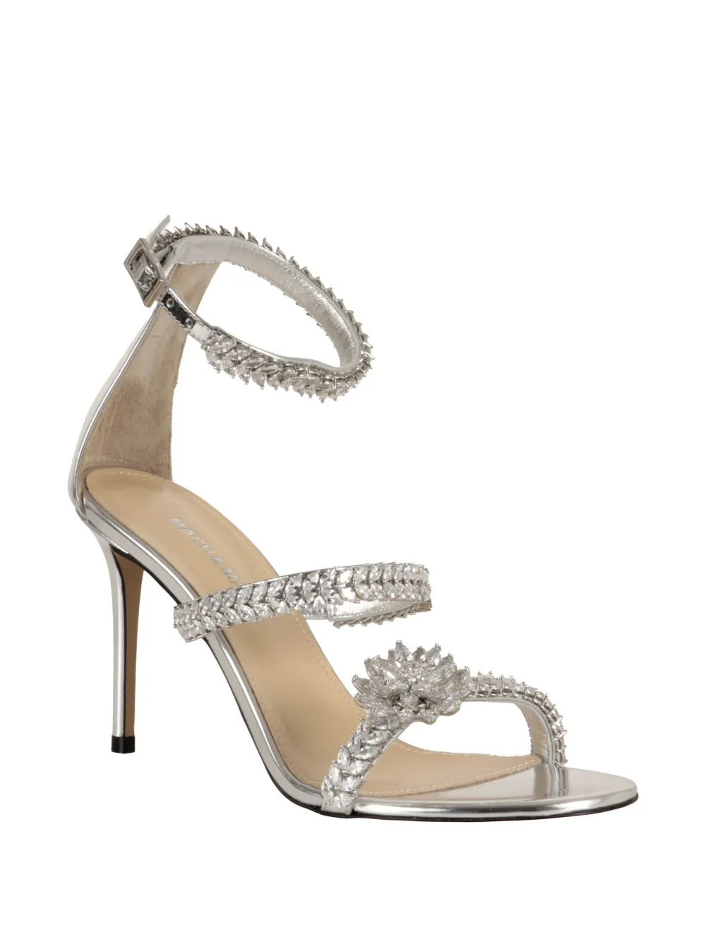 MACH & MACH 100mm crystal-embellished sandals - Zilver