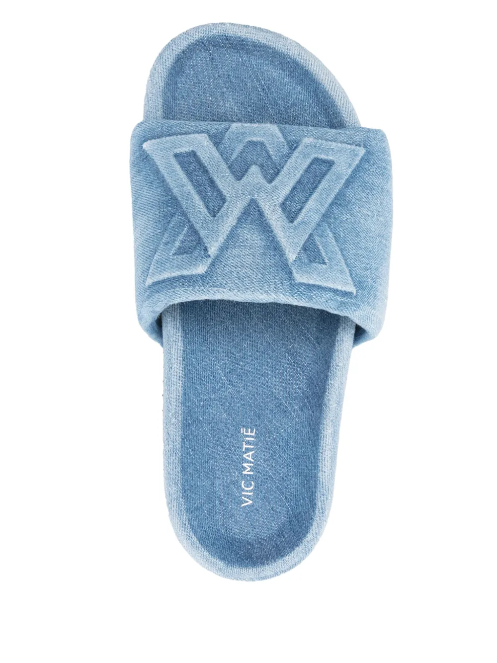 Vic Matie Denim slippers Blauw