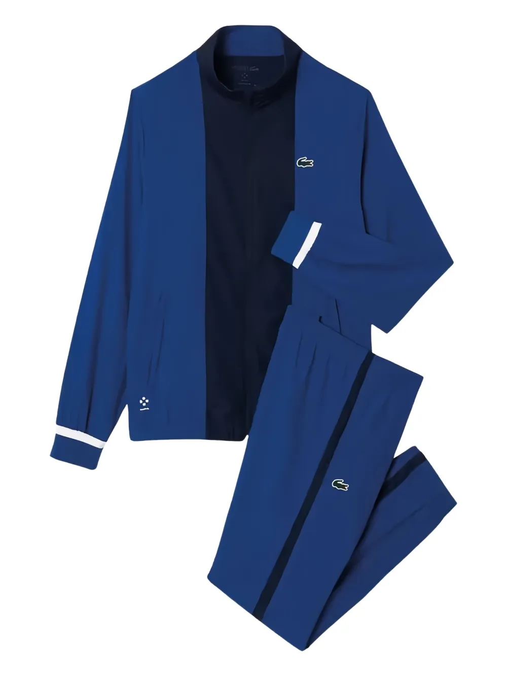 Lacoste x Daniil Medvedev trainingspak met vlakken Blauw