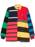 Polo Ralph Lauren patchwork-stripe jersey polo top - Red