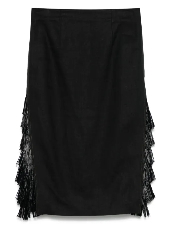 16Arlington Dafne Midi Skirt in Black