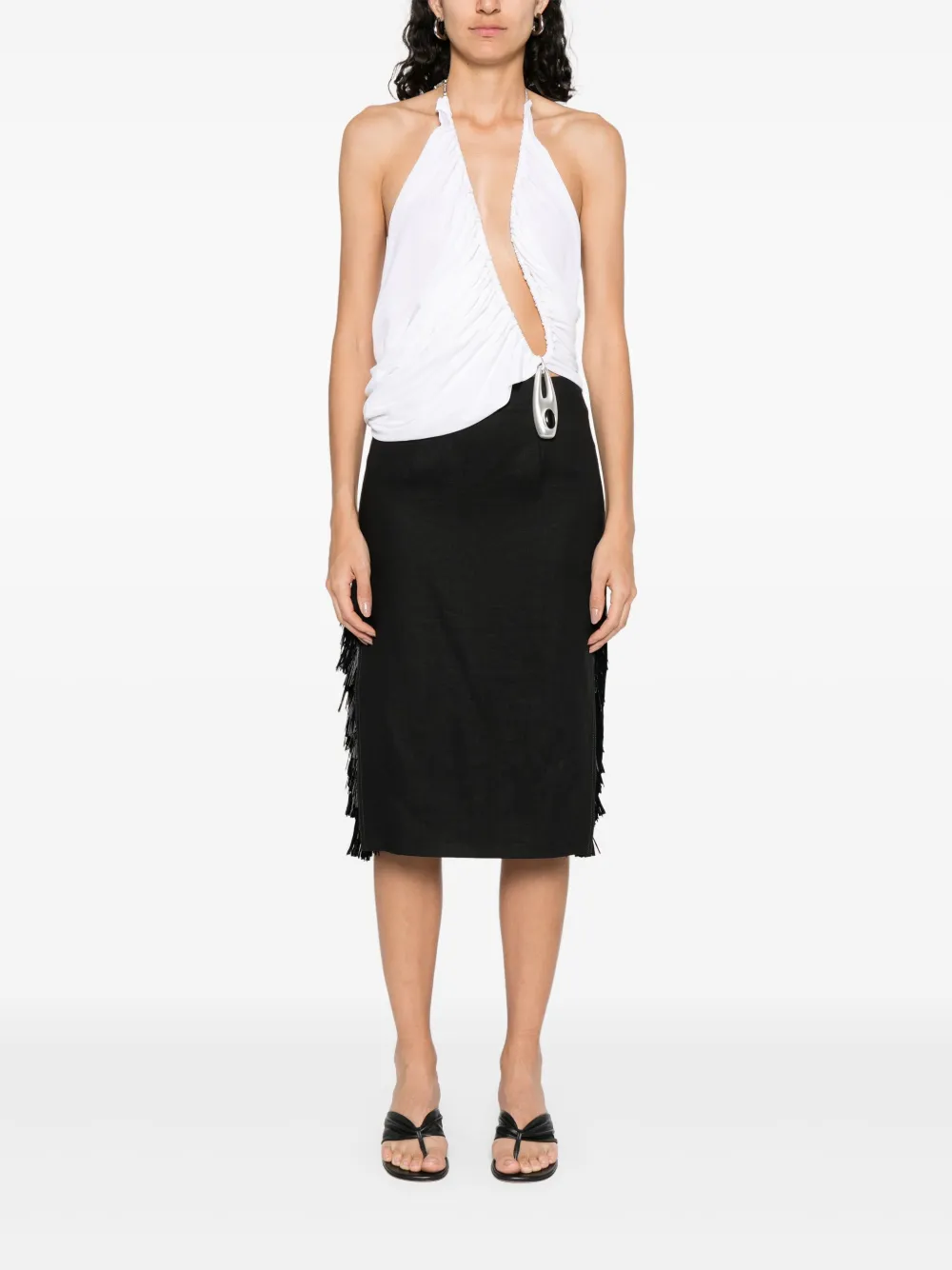 16Arlington Dafne midi-rok - Zwart
