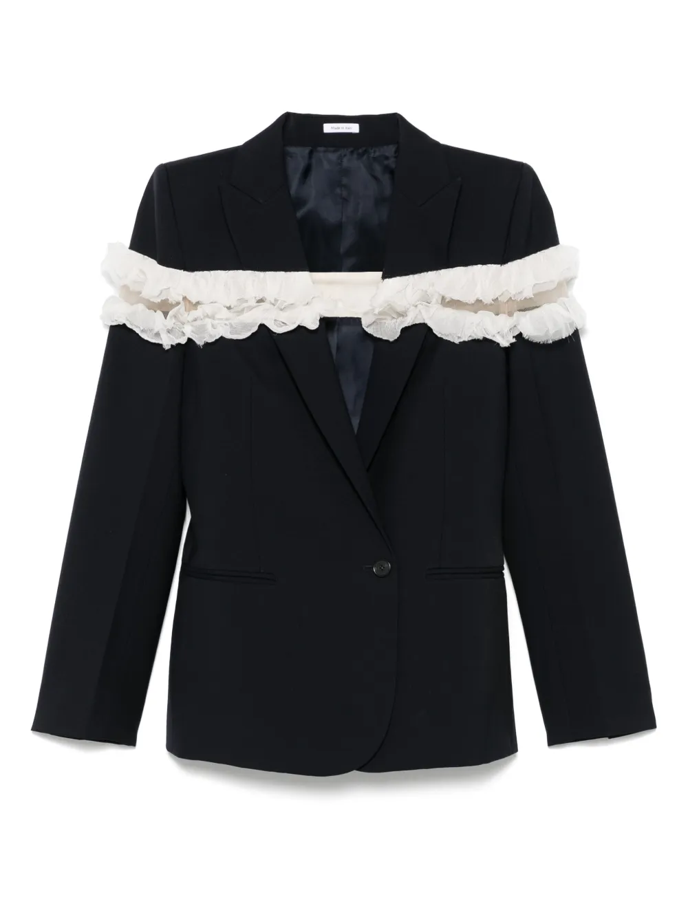 Alexander McQueen Blazer met dubbele rij knopen en slash-detail Blauw