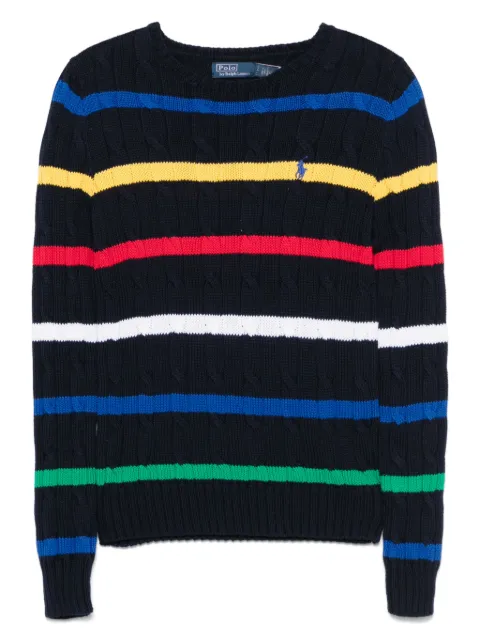 Polo Ralph Lauren striped cable-knit sweater