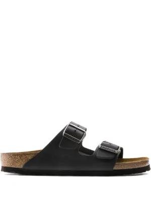 Birkenstock Zürich single-strap Suede Sandals | Black | FARFETCH