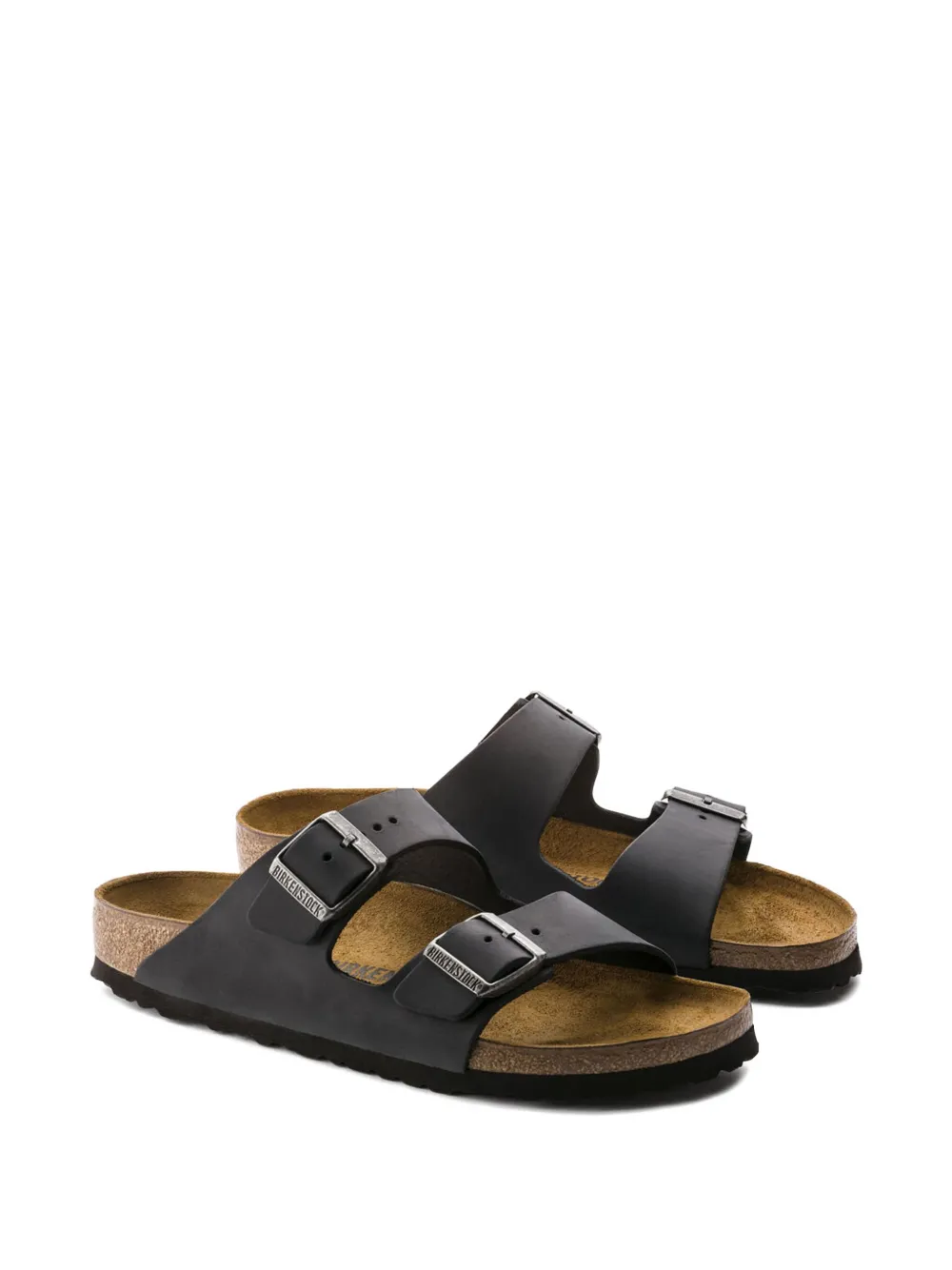 Birkenstock Arizona oiled-leather two-strap sandals - Bruin