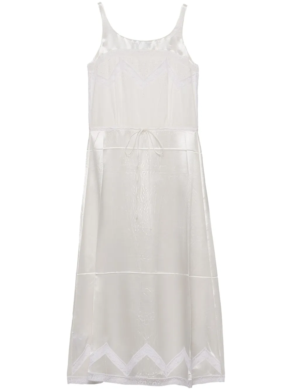 Prada robe mi-longue à broderies | blanc | Image 1