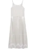 Prada embroidered midi dress - White