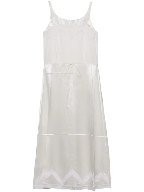 Robe mi-longue à broderies - Prada - Modalova