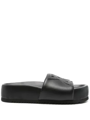 Guidi レザーサンダル | ブラック | FARFETCH JP