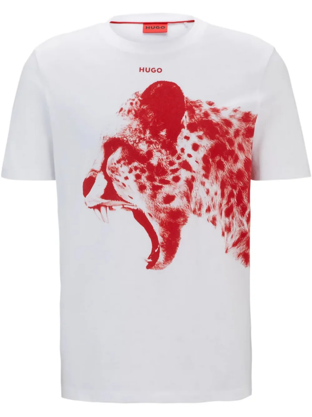 HUGO Camiseta com estampa de chita | Branco | Image 1