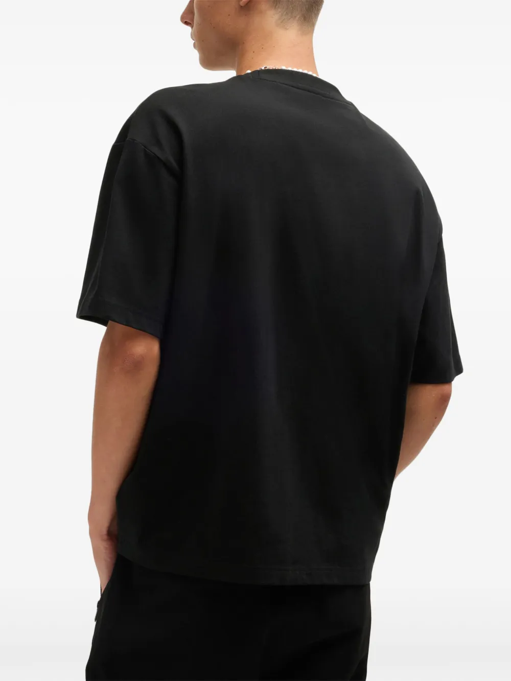 HUGO T-shirt met logoprint Zwart