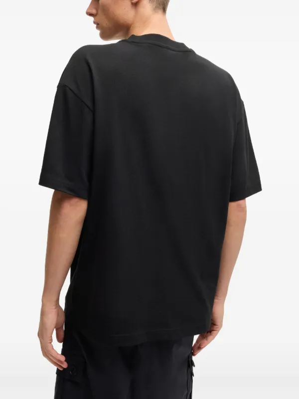 HUGO logo-print T-shirt | Black | FARFETCH