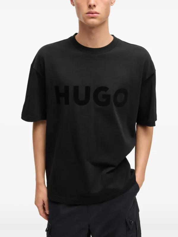 HUGO Tシャツ Drando TEE ＊関税 送料込＊ Tシャツ HUGO logo-print T-shirt | Black | FARFETCH