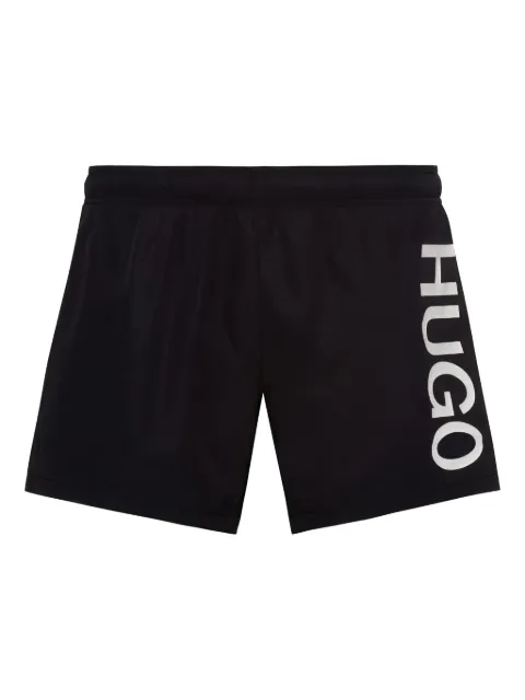 HUGO logo-detail swim shorts
