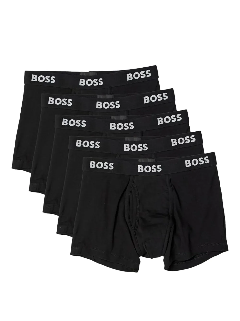 BOSS Vijf katoenen boxershorts - Zwart