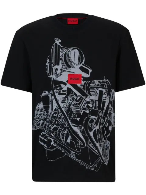 HUGO Camiseta com estampa gráfica