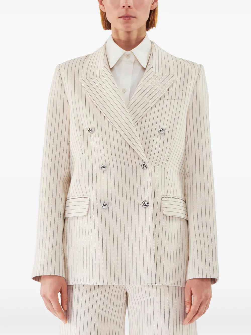 Adam Lippes pinstriped twill blazer | Blazers | Image 2