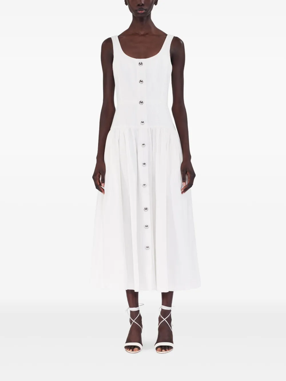 Adam Lippes Cassie midi dress - Wit