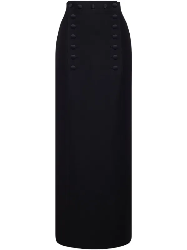 Adam Lippes Reid Maxi Skirt in Black