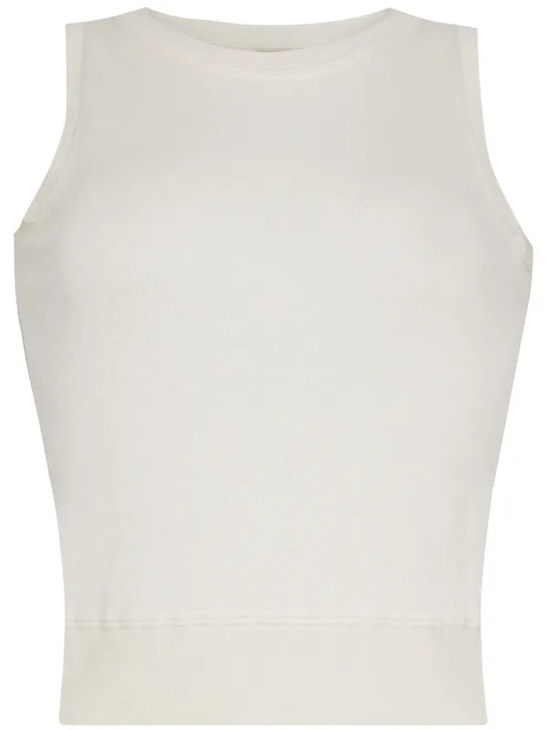 Adam Lippes Shell Fine-knit Top in White