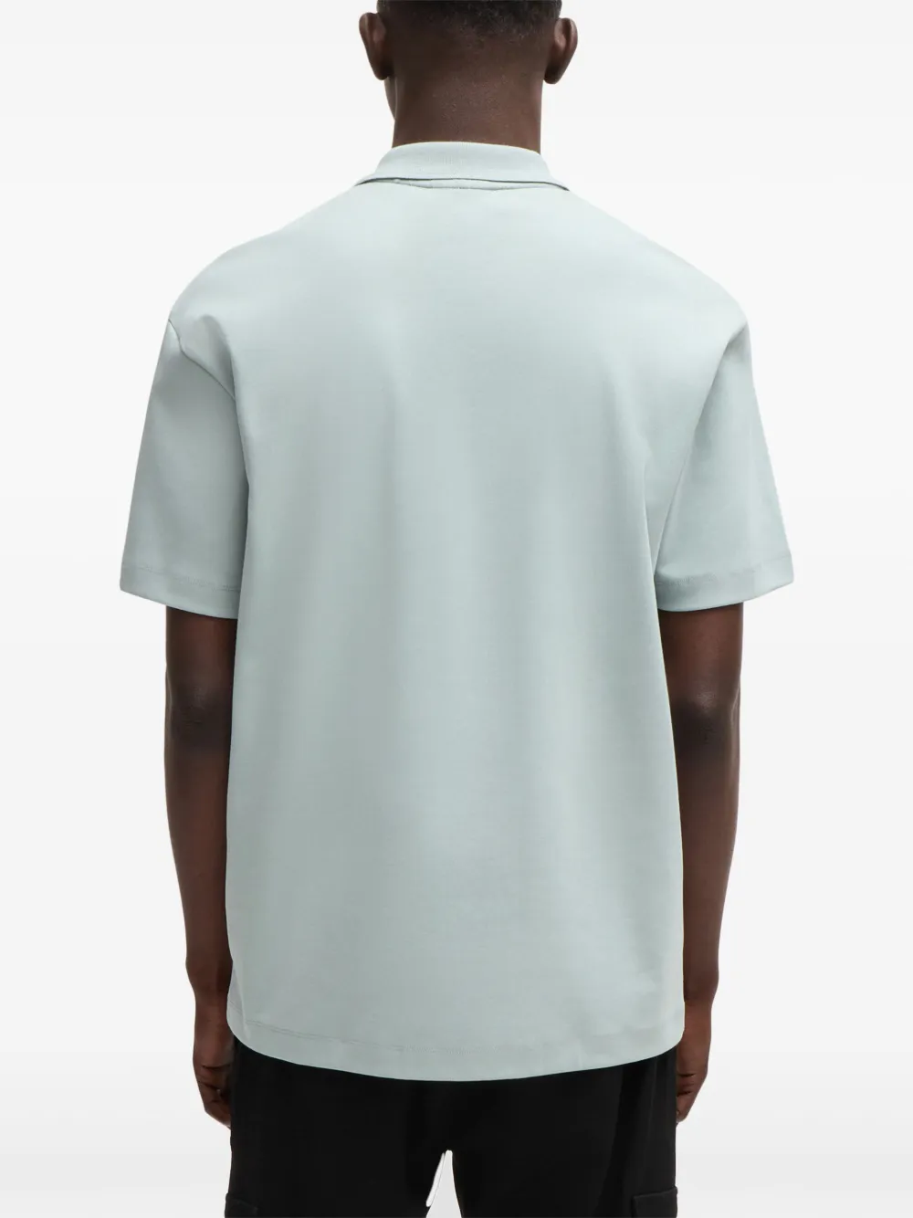 HUGO Poloshirt met logopatch Grijs