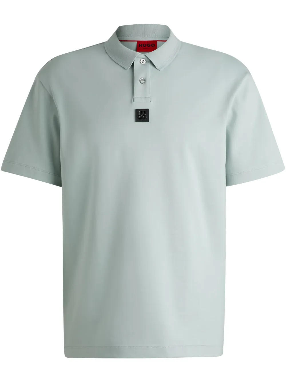 HUGO playera tipo polo con parche del logo | gris | Image 1