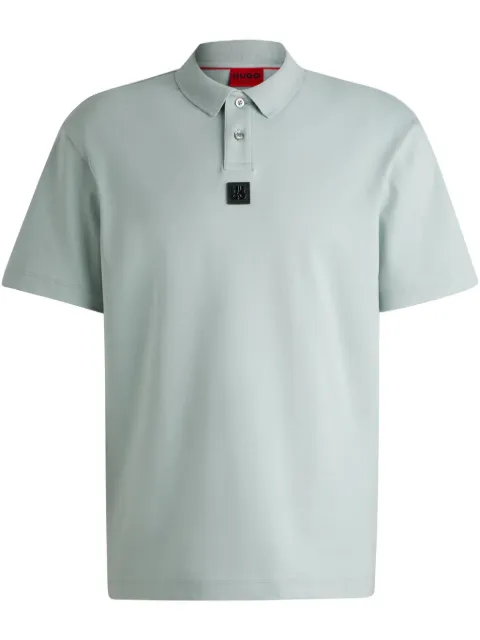 HUGO logo-patch polo shirt