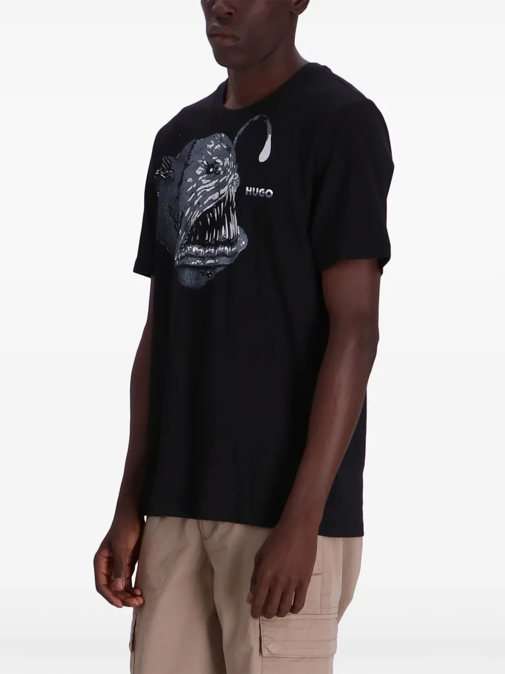 Hugo Boss Dibeach "black" T-shirt In 001 Black