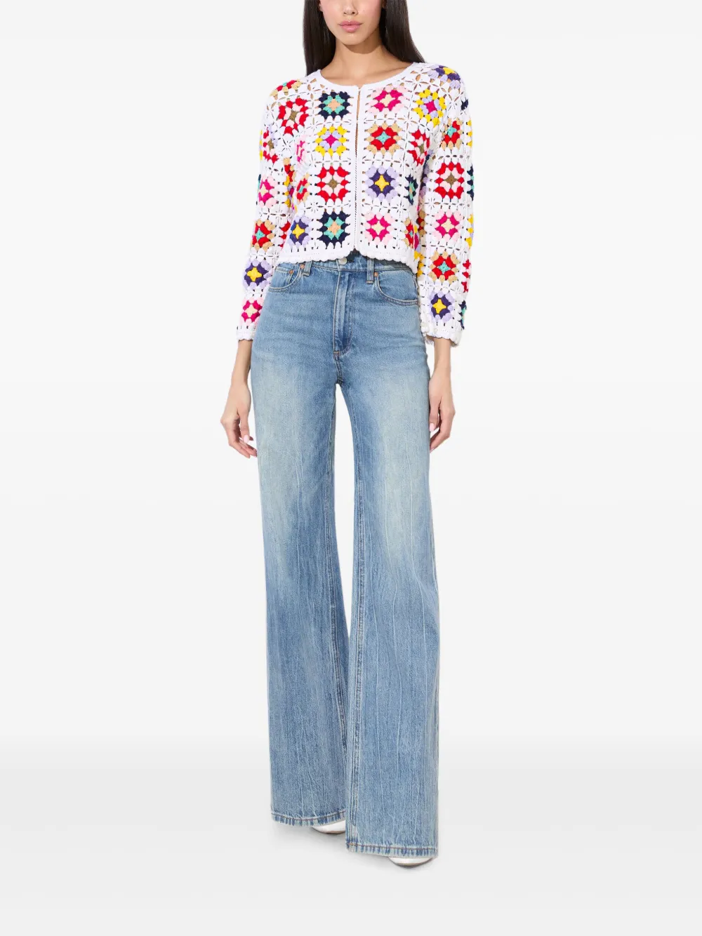 alice + olivia Anderson cardigan - Wit